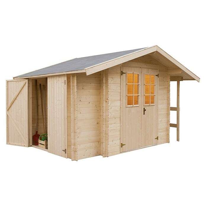 Blockbohlenhaus Oslo (Holz, Grundfläche: 4,41 m², Wandstärke: 19 mm)