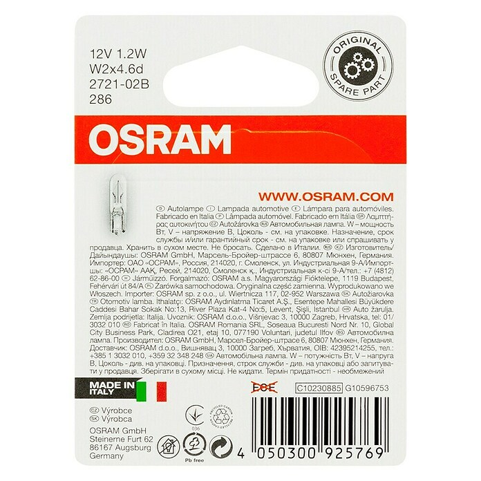 Osram Luz de posición Original (W1,2W, 1,2 W, 2 ud.) | BAUHAUS