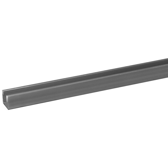 U-profiel Alu 200 cm (l x b x h: 200 cm x 10 mm x 10 mm, Aluminium, Grijs) | BAUHAUS