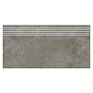 Queens Stufen- & Abdeckplatte (29,8 x 59,8 cm, Grau, Matt)