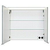 Riva Matrix LED-Spiegelschrank (B x H: 80 x 72,4 cm, Weiß) | BAUHAUS