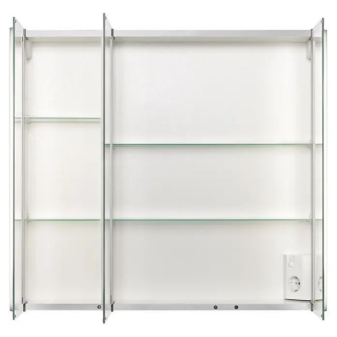 Riva Spiegelschrank Torno - B x H: 80 x 70,5 cm, Holz, Aluminium - Vorderansicht