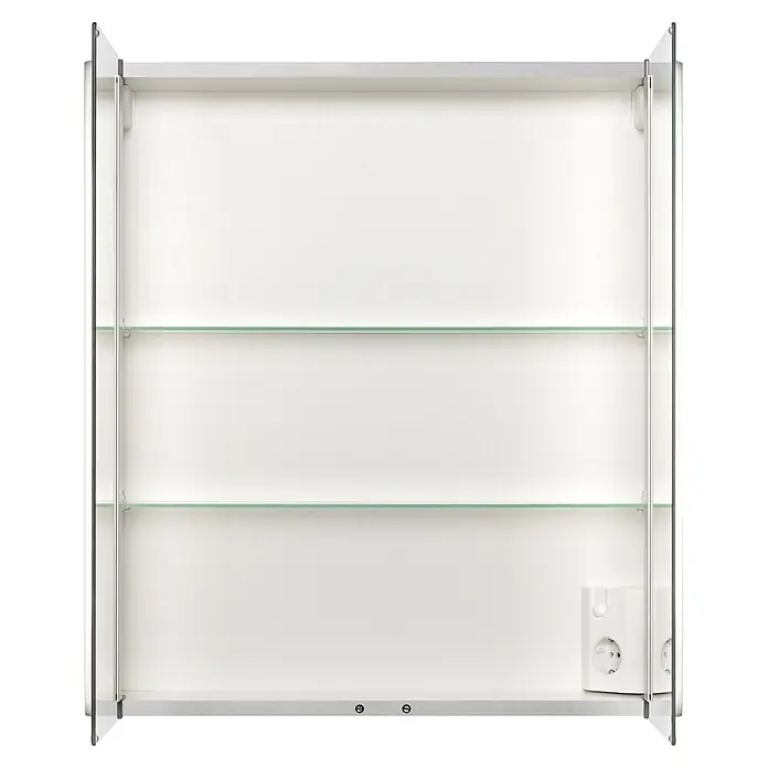 Riva Spiegelschrank Torno - B x H: 65 x 70,5 cm, Holz, Aluminium - Vorderansicht