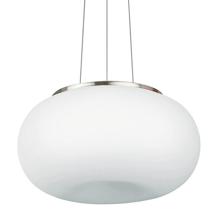 Eglo Pendelleuchte (2 x 60 W, Weiß/Silber, Ø x H: 35 x 110 cm)
