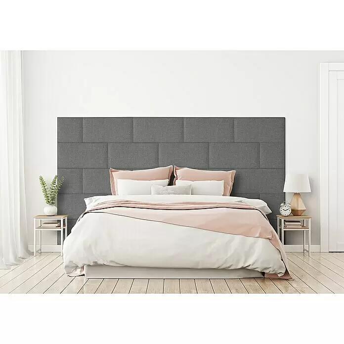 Fllow Wandpolster-Set Inari A1 - 270 x 150 cm, Grau - Stimmungsaufnahme