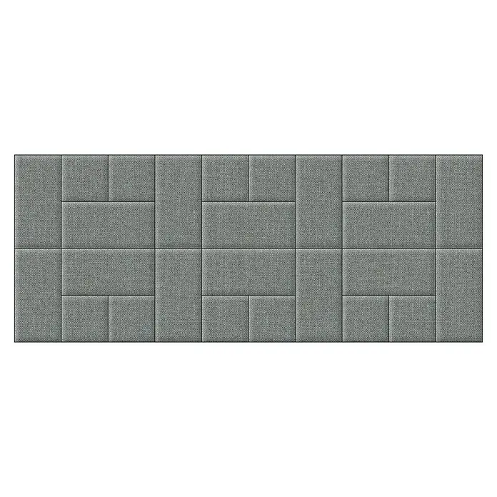 Fllow Set de paneles de pared acolchados Set Inari A2 - 300 x 120 cm, Gris - Panel acústico gris con un diseño geométrico moderno, diseñado para la absorción de sonido y una mejor acústica ambiental.