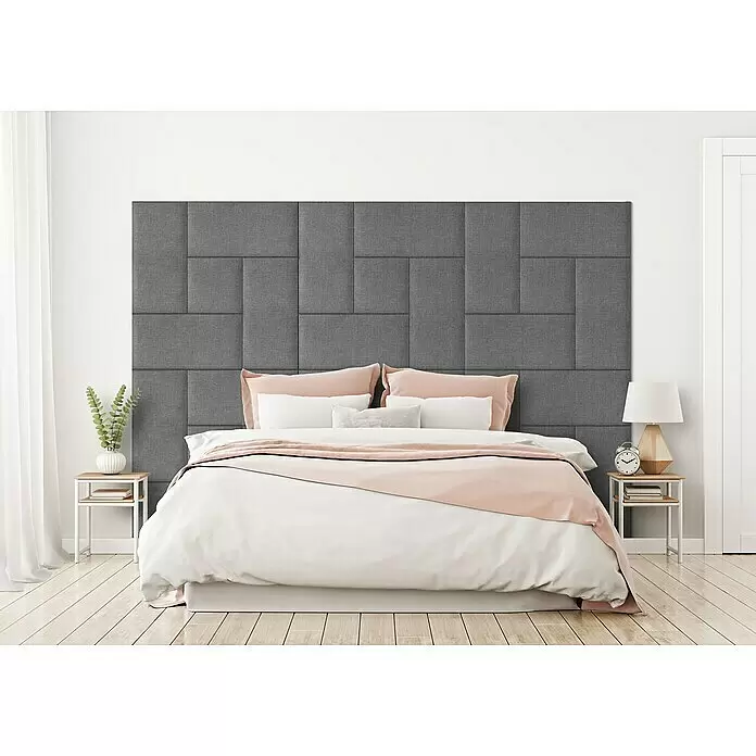 Fllow Wandpolster-Set Inari A4 - 270 x 180 cm, Grau - Stimmungsaufnahme