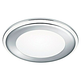 Trio Lighting Downlight empotrable LED redondo Aura (10 W, Ø x Al: 14,8 x 3,8 cm, Cromo, Blanco cálido)