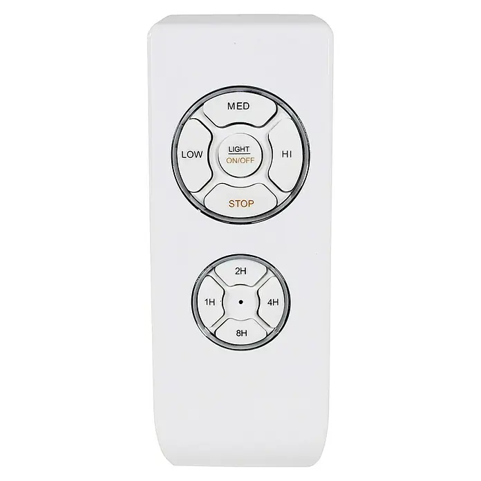 Arte confort Ventilador de techo Tahiti - Roble, 132 cm, 65 W - Control remoto blanco para ventilador de techo con ajustes de velocidad y temporizador para una experiencia óptima.