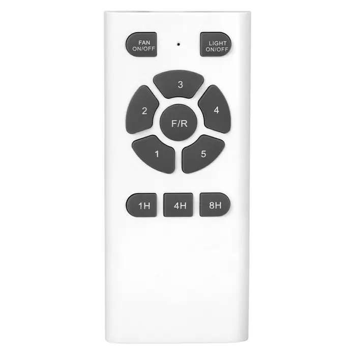 Arte confort Ventilador de techo Candas - Blanco, 104 cm, 27 W, RGB - Mando a distancia blanco para ventilador de techo con botones para luz, ventilador, control de velocidad y temporizador.