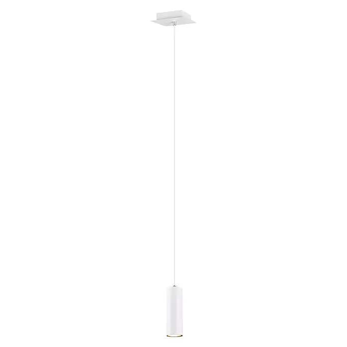 Trio Lighting Marley Lámpara colgante - 35 W, L x An x Al: 12 x 12 x 150 cm, Blanco, GU10, 1 ud. - Lámpara colgante moderna y elegante en blanco, ideal para interiores minimalistas. La luz proporciona una iluminación agradable.