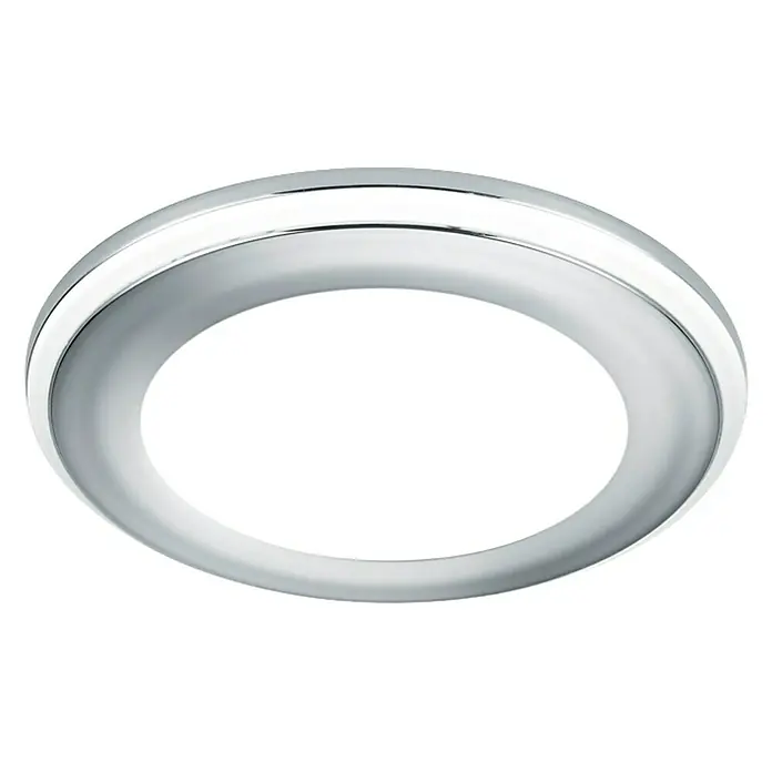 Trio Leuchten LED-Einbauleuchte rund AURA - 5 W, Ø x H: 82 x 4 cm, Chrom, Warmweiß - Moderne LED-Deckenleuchte mit Chromrand und hellem, diffusem Licht für eine gleichmäßige Ausleuchtung des Raumes. Stilvolles Design für jeden Raum.