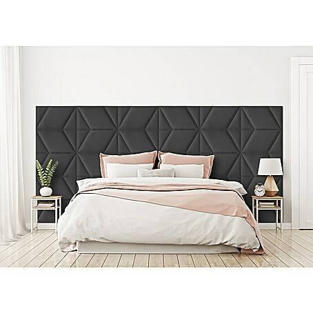 Fllow Wandpolster-Set Set Velvet C3 (Anthrazit)