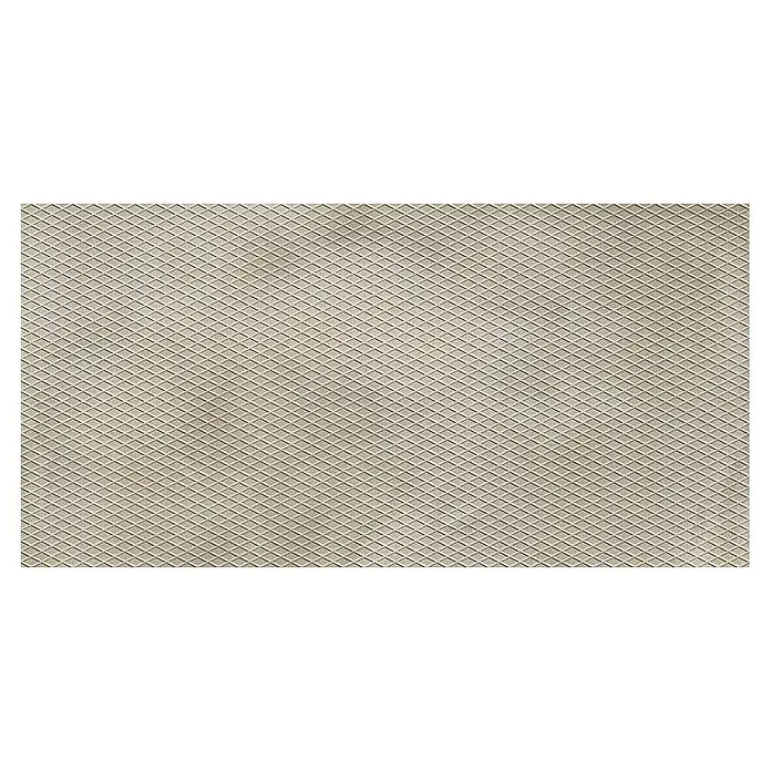 Feinsteinzeugfliese Metallo Bronzo Dekor - 60 x 120 cm, Beige, Matt - Metallisches Riffelblech mit Diamantenmuster bietet Rutschfestigkeit und Robustheit. Ideal für industrielle Anwendungen.