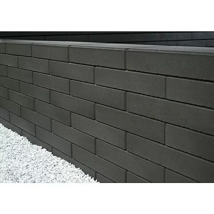 Christoph Mauerabdeckplatte C-Line - 50 x 25 x 8,5 cm, Anthrazit, Beton - Stimmungsaufnahme