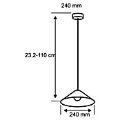 Paulmann Pendelleuchte Yva (20 W, Holz/Klar, Höhe: 110 cm)