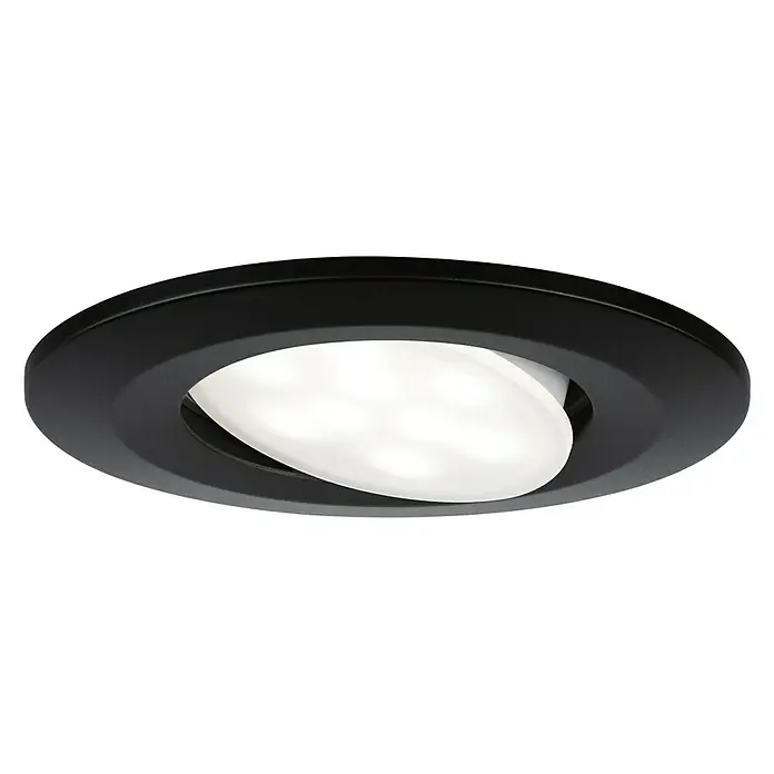 Paulmann LED-Einbauleuchten-Set Vali - 16,5 W, Schwarz, 3 Stk., Warmweiß, IP65 - Schwarzer LED-Deckeneinbaustrahler mit hell leuchtendem Licht für eine moderne Beleuchtung im Raum.
