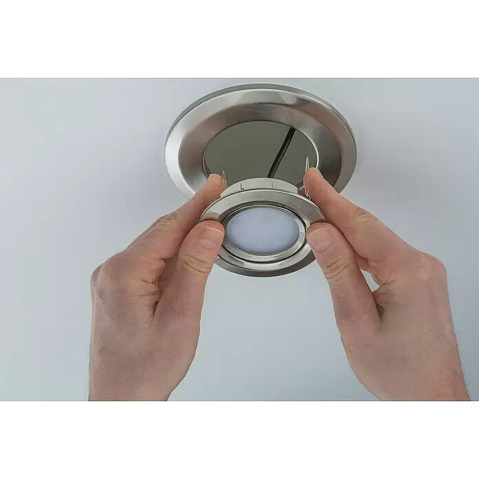 Paulmann Einbauadapter - Metall, Eisen gebürstet, Durchmesser: 13 cm - Stimmungsaufnahme