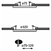 Paulmann Einbauadapter (Metall, Eisen gebürstet, Durchmesser: 13 cm) | BAUHAUS