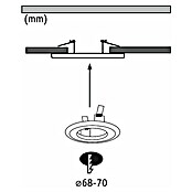 Paulmann Einbauadapter (Metall, Eisen gebürstet, Durchmesser: 13 cm) | BAUHAUS