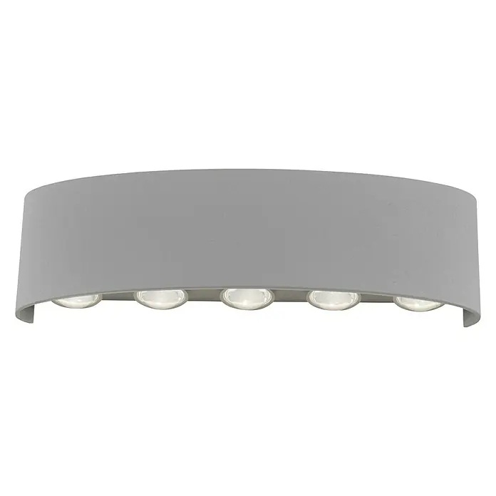 Paul Neuhaus LED-Wandleuchte Carlo - 18 W, L x B x H: 27 x 4,7 x 8 cm, Stahl - Graue Wandleuchte mit fünf LED-Leuchten. Diese moderne Leuchte sorgt für eine angenehme und gleichmäßige Ausleuchtung im Raum.