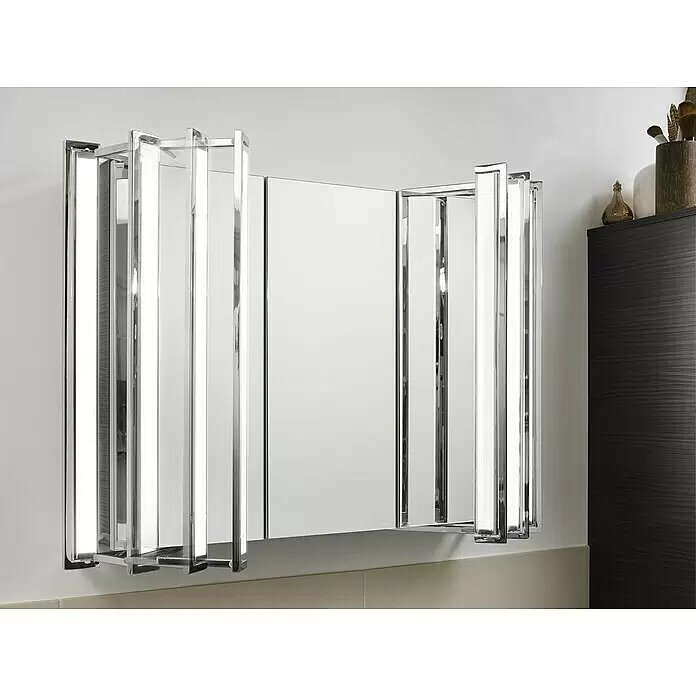 Camargue LED-Spiegelschrank Flexilight - B x H: 92,3 x 65 cm, Holz, Berg Eiche - Stimmungsaufnahme