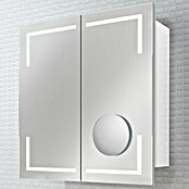 Camargue Stella LED-Spiegelschrank (B x H: 80 x 73,5 cm, Mit Beleuchtung, Mit eckigen Kanten, Spanplatte, Weiß)