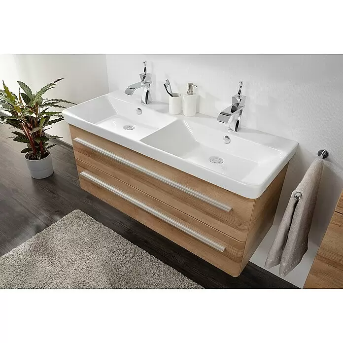 Lanzet Modern 3.0 Einbauwaschbecken - 120 x 46 cm, Weiß - Stimmungsaufnahme