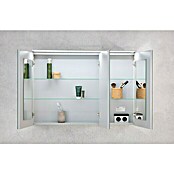 Camargue Stella LED-Spiegelschrank (B x H: 100 x 68 cm, Mit Beleuchtung, Spanplatte, Berg Eiche)