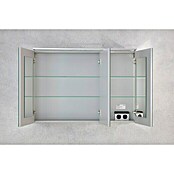 Camargue Stella LED-Spiegelschrank (B x H: 100 x 68 cm, Mit Beleuchtung, Spanplatte, Berg Eiche)