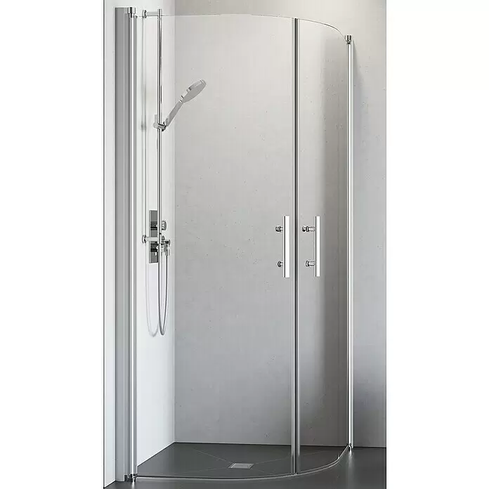 Camargue Vario Runddusche S10 - Links x Rechts x Höhe: 90 x 90 x 195 cm, Beschichtet, Silber - Stimmungsaufnahme