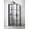 Camargue Göteborg Eckdusche G2+G2 (80 x 80 x 202,2 cm, Beschichtet, Schwarz, Glasstärke: 6 mm, DIN Anschlag: Links/Rechts) | BAUHAUS