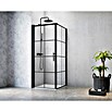 Camargue Göteborg Eckdusche G3+G8 (100 x 90 x 202,2 cm, Beschichtet, Schwarz, Glasstärke: 6 mm) | BAUHAUS
