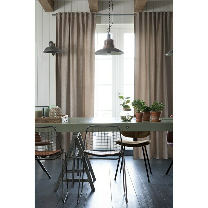 Elbersdrucke Verdunkelungsvorhang SundownBeige, B x H: 140 x 255 cm, 100% Polyester Mood Shot