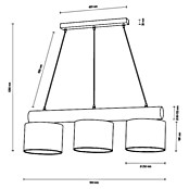 Spotlight Pendelleuchte Pinia (40 W, L x B x H: 100 x 25 x 110 cm, Weiß, E27) | BAUHAUS