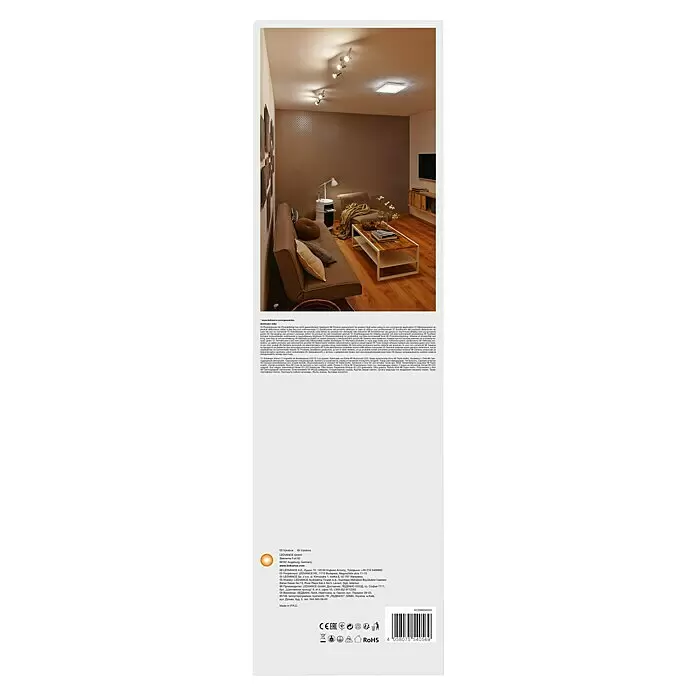 Osram LED-Deckenstrahler - 7,8 W, L x B x H: 465 x 80 x 146 mm, Nickel matt, Warmweiß, 3 Stk. - Rückansicht