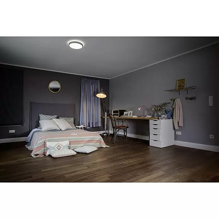 Osram LED-Wand- & Deckenleuchte Clickswitch - 16 W, Weiß, Tageslichtweiß, Durchmesser: 310 mm - Stimmungsaufnahme