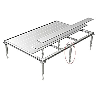 Biohort Schraubfundament Smartbase plus für Zusatztür (L x B x H: 56 x 23 x 17)