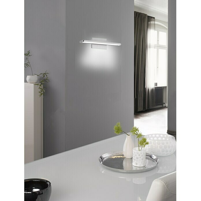 Honsel Leuchten LED-Wandleuchte Pare TW14 W, L x B x H: 40 x 11 x 10 cm, Nickel matt, Warmweiß Mood Shot