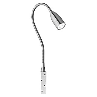 Fischer & Honsel LED-Wandleuchte Sten (5 W, L x B x H: 45 x 3 x 48 cm, Nickel matt, Warmweiß)