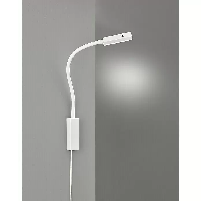 Fischer & Honsel Wandleuchte Raik - 5 W, Weiß/Gold - Stimmungsaufnahme