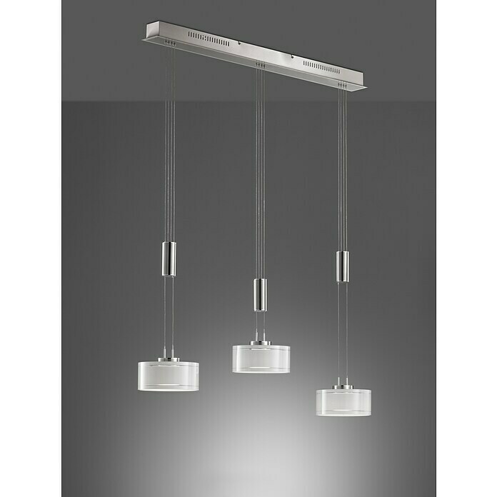 Fischer & Honsel LED-Pendelleuchte Lavin (9 W, Nickel, 3 Stk.) | BAUHAUS