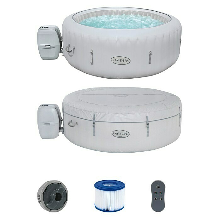 Bestway Lay-Z-Spa Außen-Whirlpool ParisØ x H: 196 x 66 cm, 806 l, Geeignet für: 4 - 6 Personen Front View