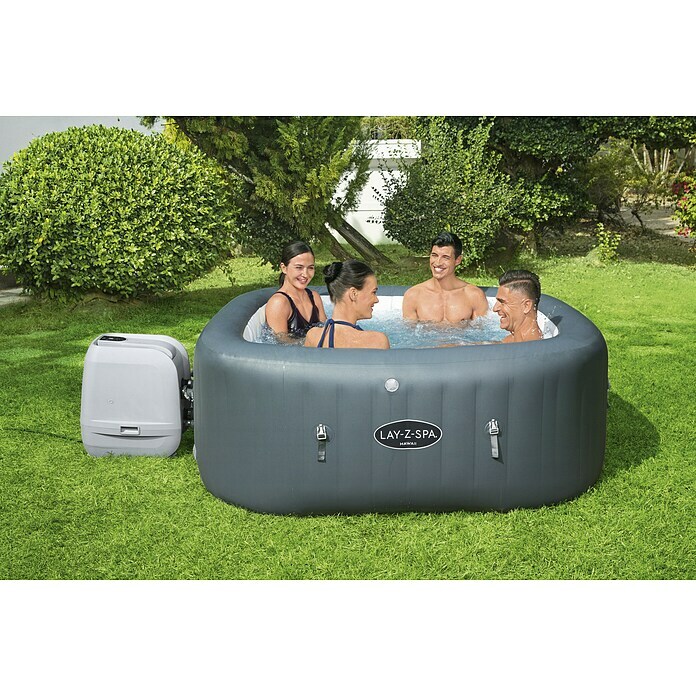 Bestway Lay-Z-Spa Außen-Whirlpool Hawaii Hydrojet ProL x B x H: 180 x 180 x 71 cm, 795 l, Geeignet für: 4 - 6 Personen Use Shot