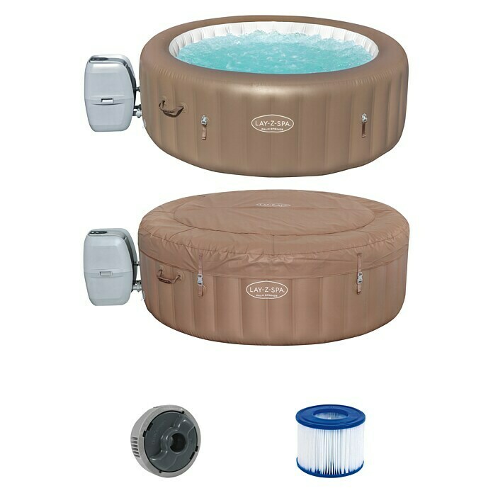 Bestway Lay-Z-Spa Mobil-Whirlpool Palm Springs (Ø x H: 196 x 71 cm, Taupe, 916 l) | BAUHAUS