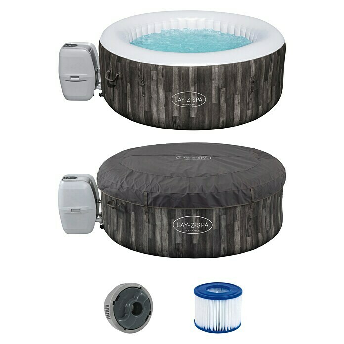 Bestway Lay-Z-Spa Außen-Whirlpool BahamasØ x H: 180 x 66 cm, 669 l, Geeignet für: 2 - 4 Personen Front View