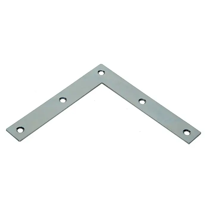 Stabilit Eckwinkel - 120 x 20 x 120 mm, Silber - Metallwinkelverbinder mit Bohrlöchern für eine stabile und präzise Verbindung von Bauteilen im Bau- und Handwerksbereich.
