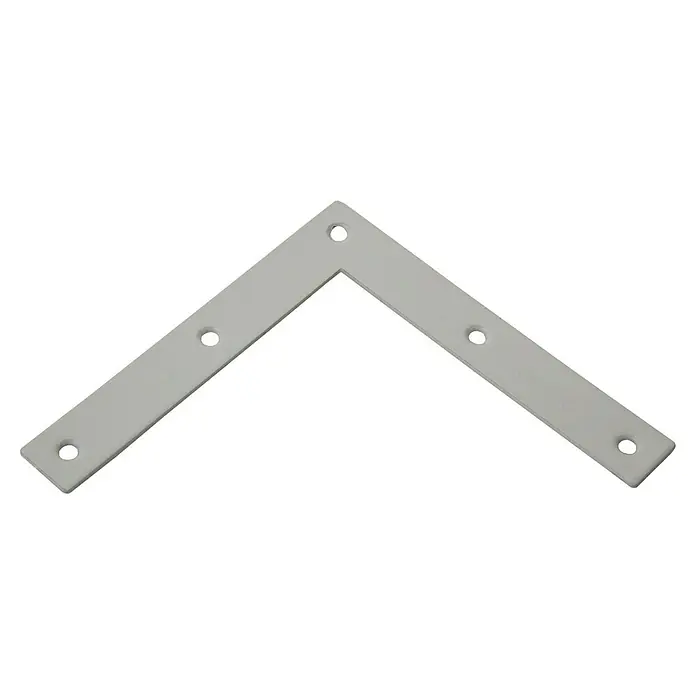 Stabilit Eckwinkel - L x B x H: 100 x 15 x 100 mm, Weiß - Winkelverbinder aus weißem Kunststoff mit mehreren Löchern für Schrauben zur Befestigung. Ideal für Möbel- oder Regalbau.