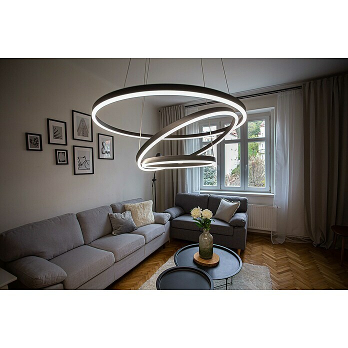 Direct Signs LED-Pendelleuchte Noble (Höhe: 150 cm, Schwarz, Durchmesser:  800 mm) | BAUHAUS