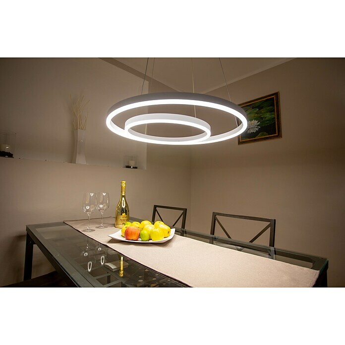 Direct Signs LED-Pendelleuchte Noble (Höhe: 150 cm, Weiß, Durchmesser: 600 mm) | BAUHAUS